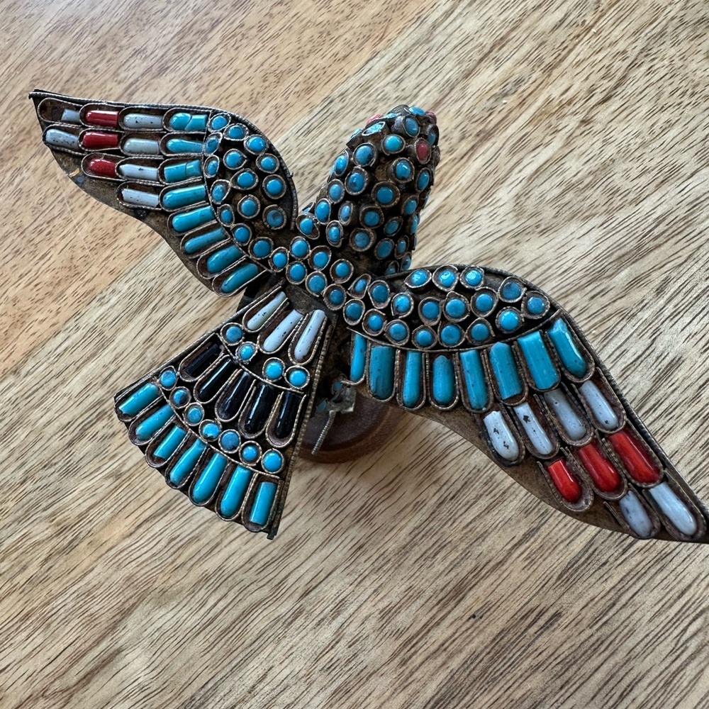 Vintage brass hawk